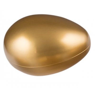 Påskägg i metall  guld 12 cm