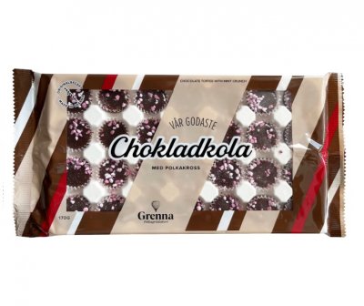 Chokladkola med polkakross från Grenna